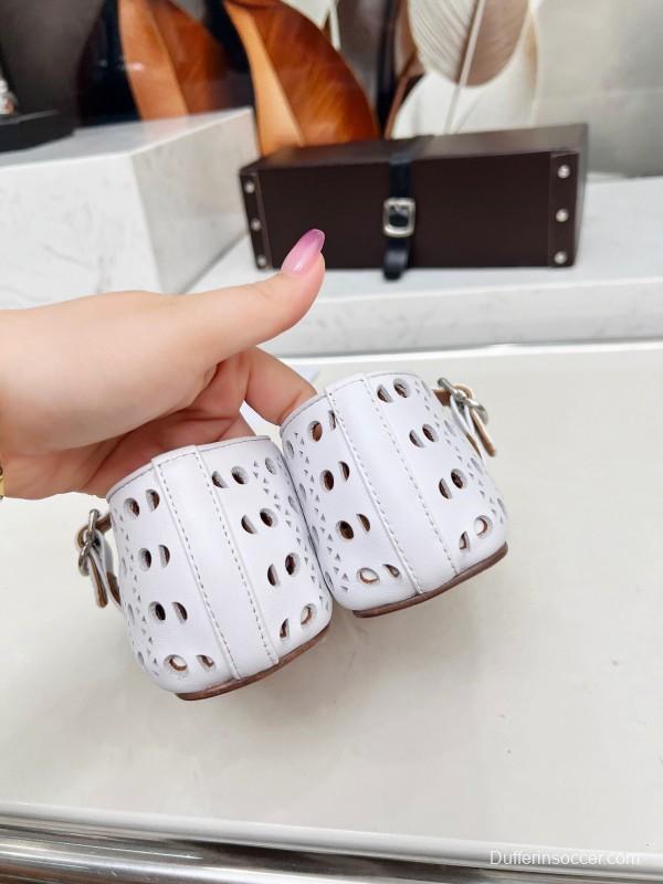 Alaia 2025/SS Perforated Ballet Flats - LY00320