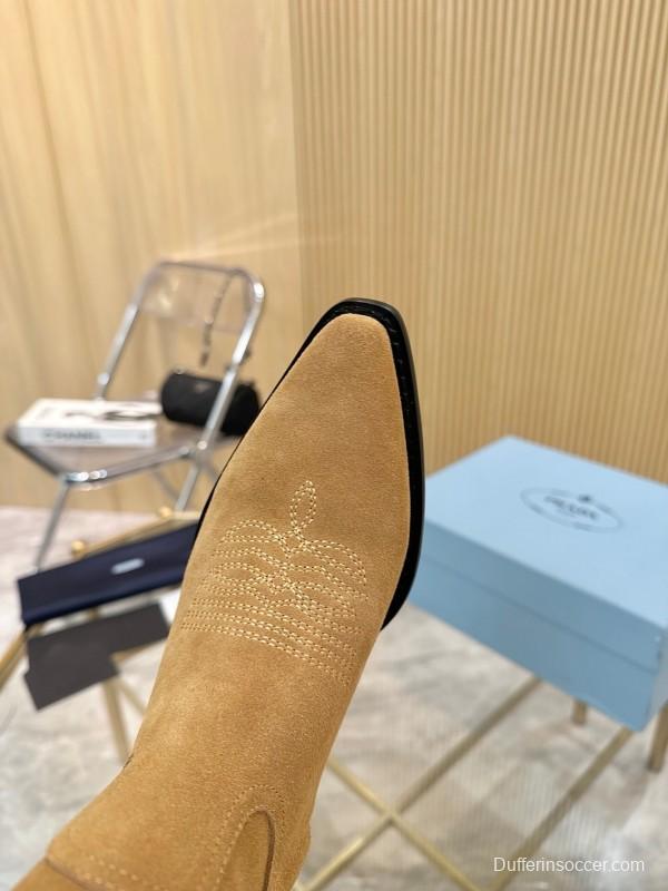 Prada Classic Pointed Toe Boots - L Y00330