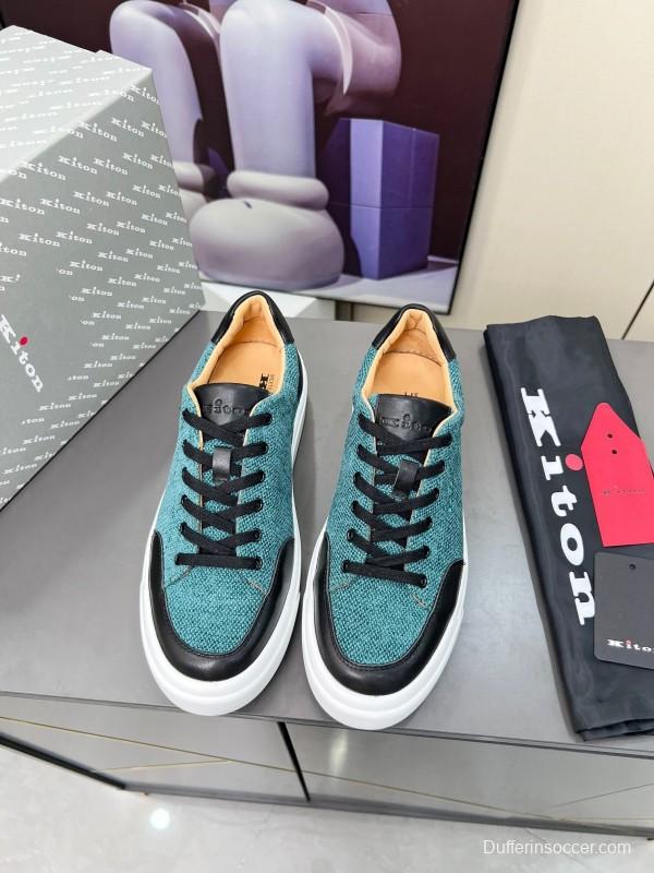 Kiton 2025/SS Tie-Detail Old Money Style Casual Men's Shoes - KFY00320