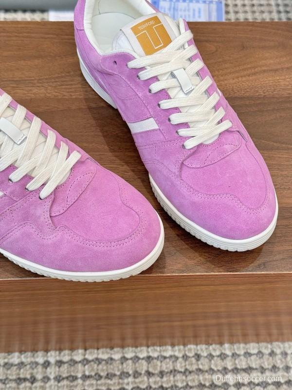 TOM FORD 2025 SS Casual Sneakers with Classic Color Blocking and Imported Leather Insole - AS00350