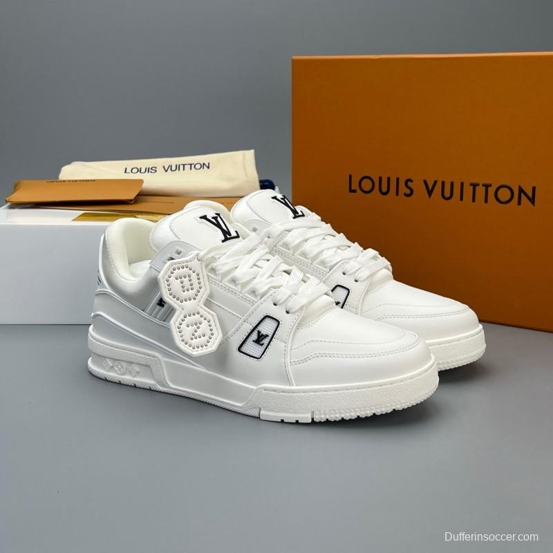 Louis Vuitton Trainer Retro Basketball-Inspired Sneakers with Mixed Materials - LY00430