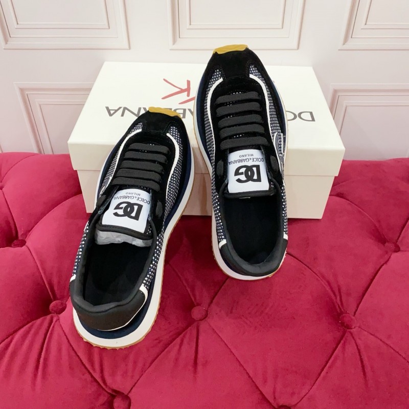 Dolce & Gabbana 2025 Spring Summer Collection Luxury Embroidered Logo Sneakers - AS00300