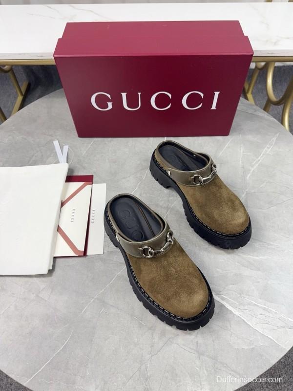 Gucci 2025/SS Double GG Grooved Platform Loafers - KFY00280