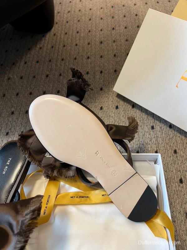 The Row 25ss Hand-Woven Bow Slippers - KFY00280