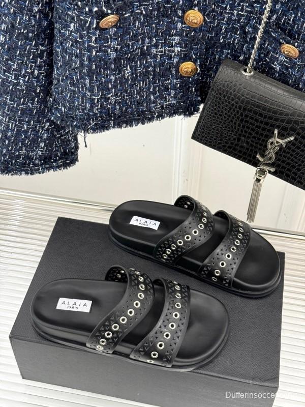 Alaia Spring Summer 2025 Hollow-Out Casual Sandals - KFY00260