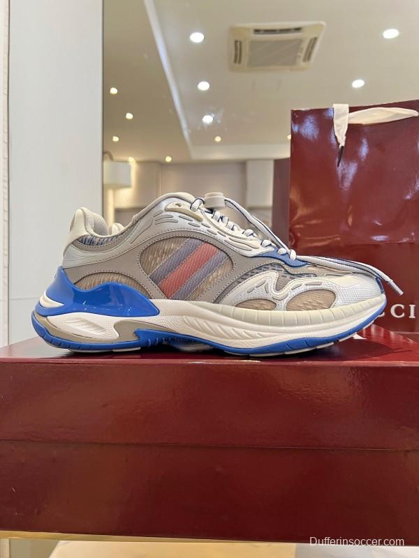 Gucci 2025/SS 2.0 Sneakers with Retro-Futuristic Design and Reflective Stripes - LY00460