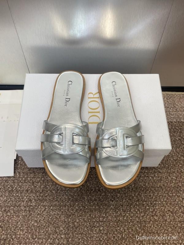 Dior D-Club Jelly Color Hollow Layered Cross Strap Women's Sandals - KFY00280