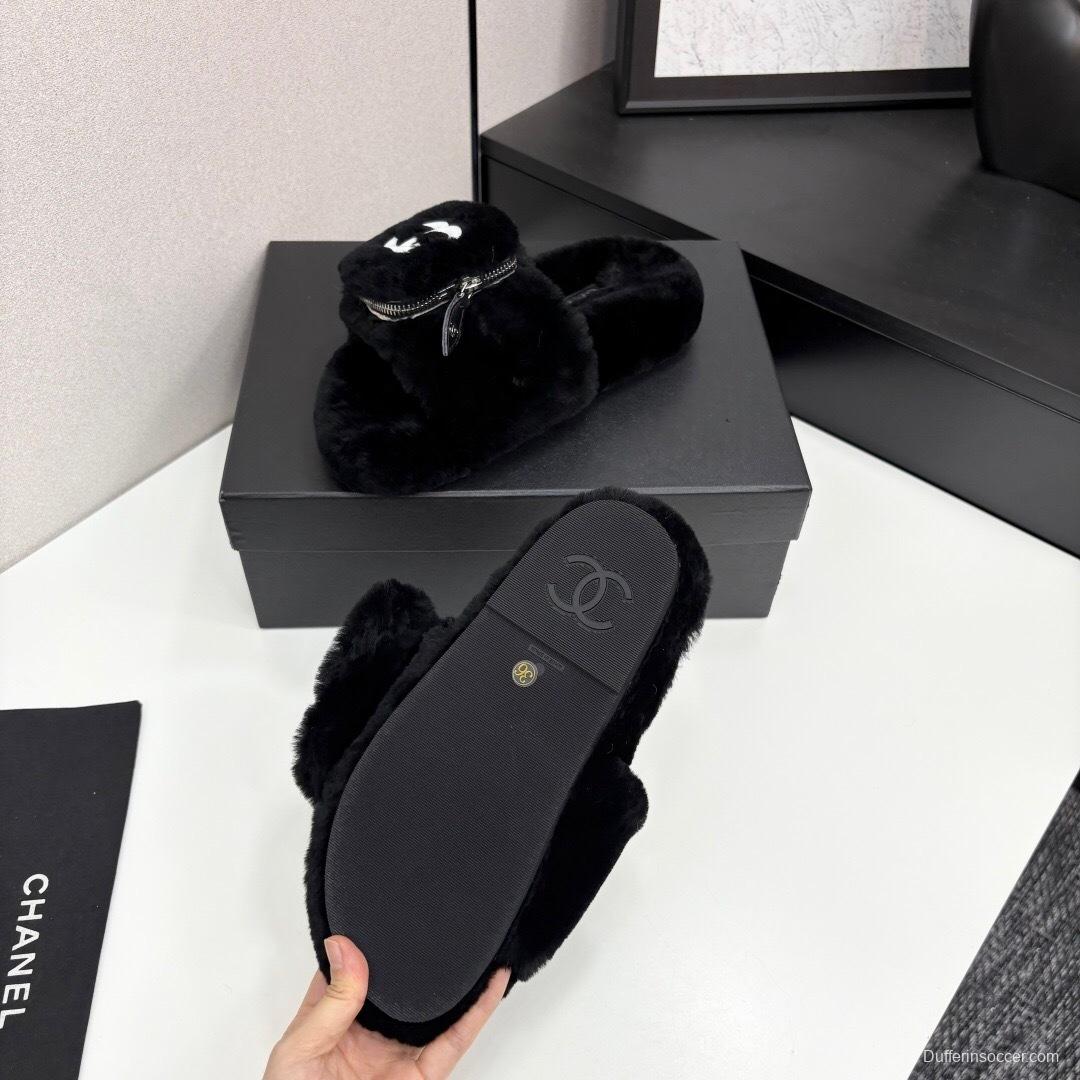 Chanel 2025 SS New Color Fur Slippers - LY00270