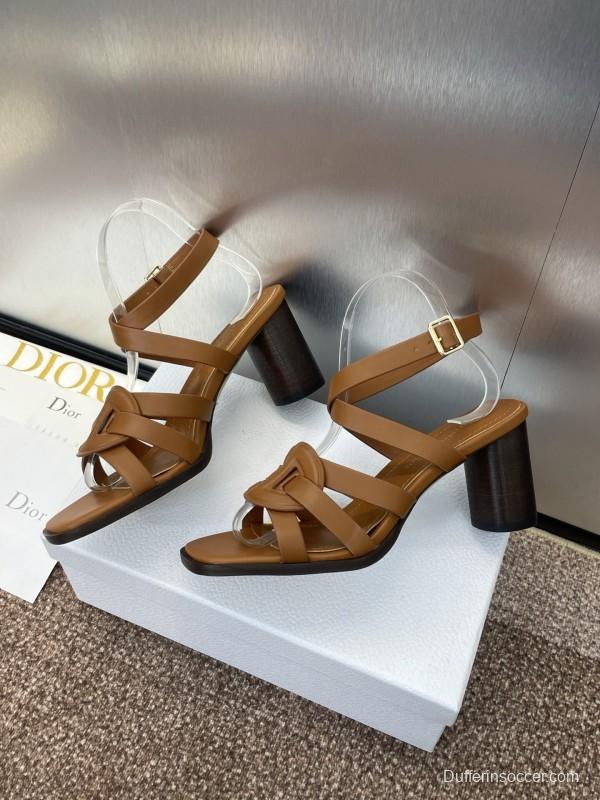 Dior D-Club Jelly Color Hollow Layered Cross Strap High Heel Women Shoes - KFY00290