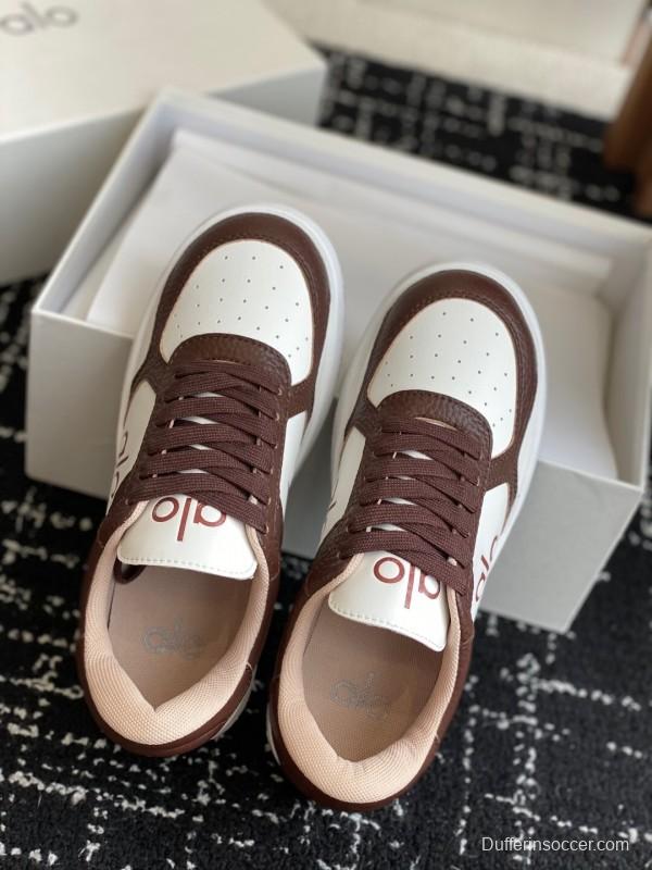 Alo 2025 SS Two-Tone White Sneakers Chunky Sole Comfort Casual - KFY00280