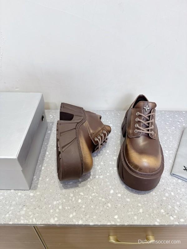 Smfk 2025 SS Collection Platform Derby Shoes with Thick Sole - LY00260