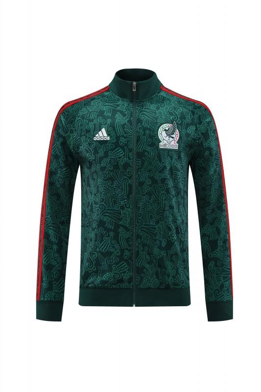 2025 Mexico Green Full Zipper Jacket+Long Pants
