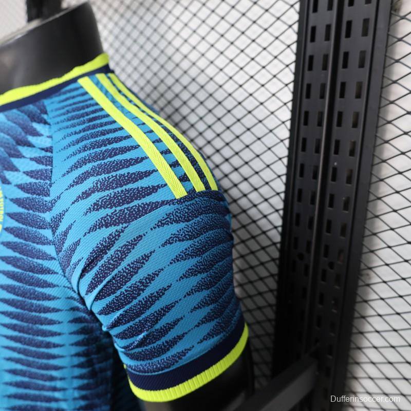 2026 Player Version Colombia Blue with Wavy Zigzag Pattern Jersey