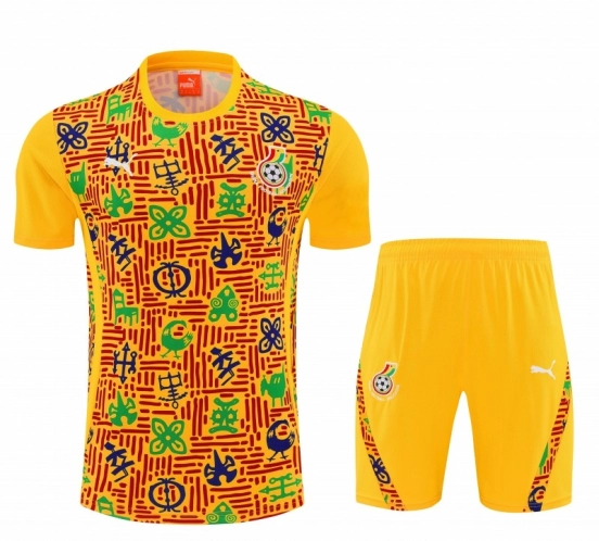 26/27 Ghana Yellow Short Sleeve+Soccer Shorts