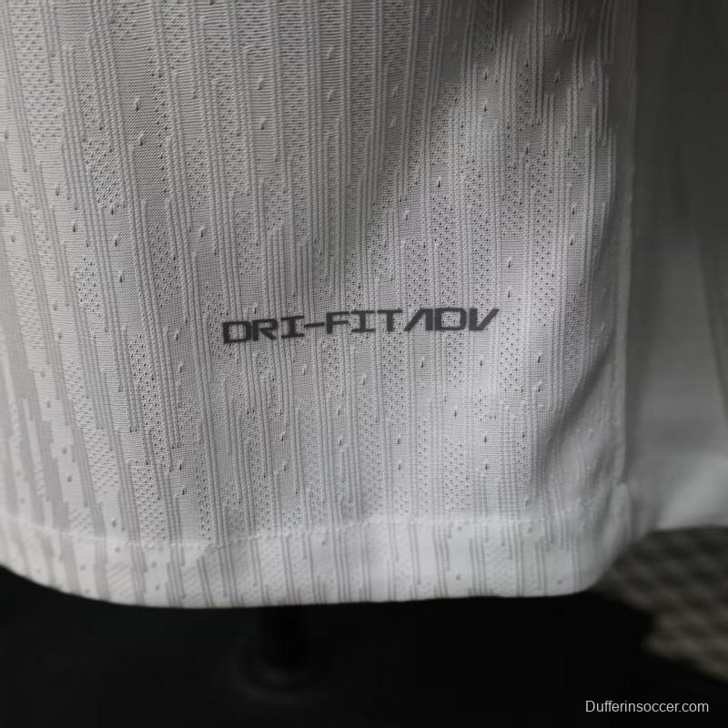 Player Version 26/27 Vasco da Gama Away White with Black Diagonal Sash Jersey