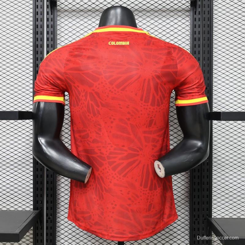 Player Version 2026 Colombia Red & Yellow Away Jersey