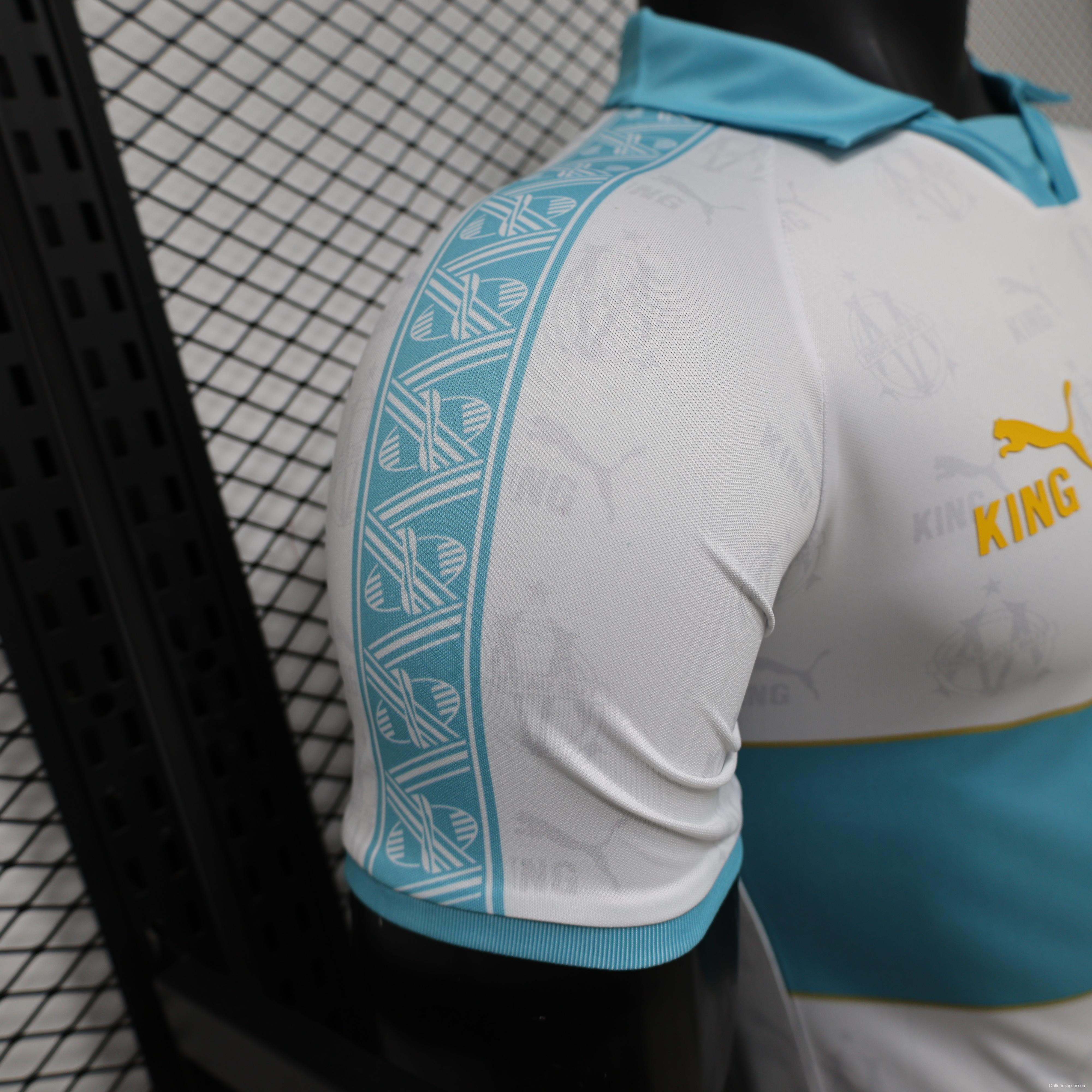 Player Version 26/27 Olympique de Marseille White with Sky Blue Special Edition Jersey