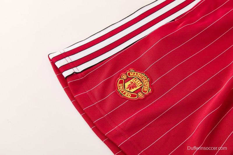 26/27  Manchester United Red Short Sleeve+Soccer Shorts