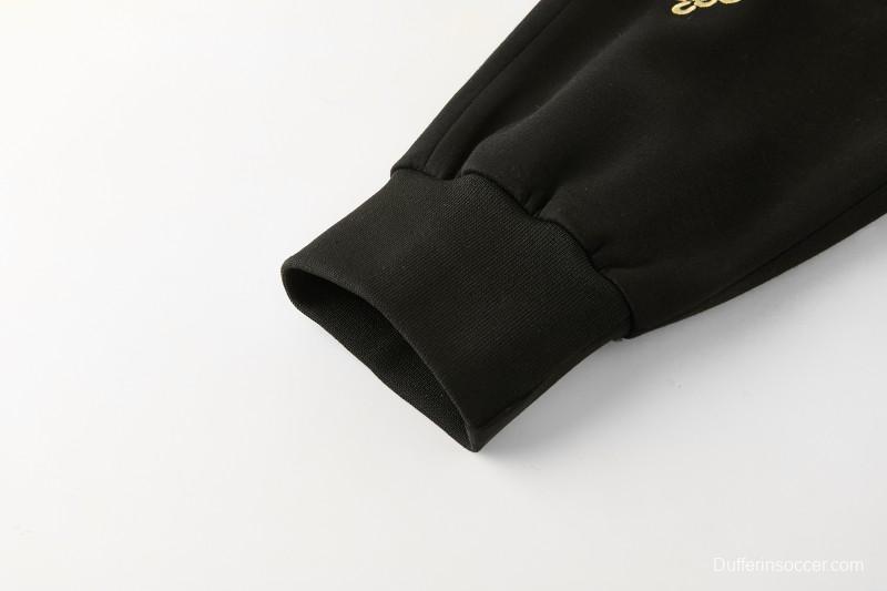 26/27 Manchester United Black Pullover Hooded Tracksuit + Long Pants