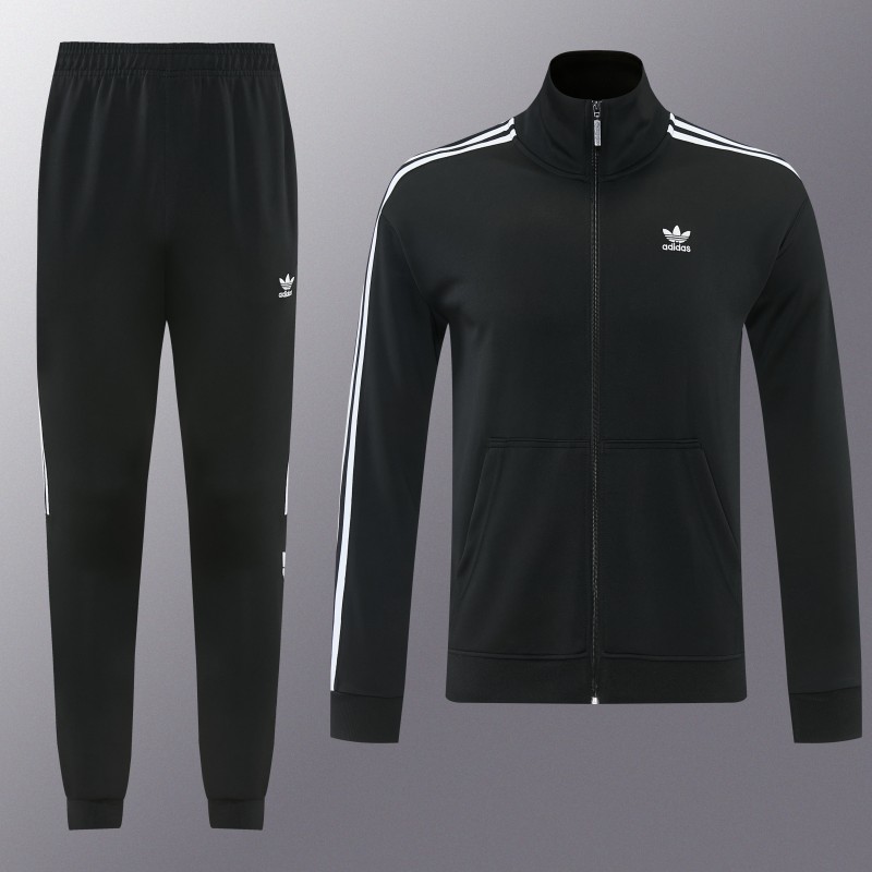 2026 Adidas Black Full Zipper Jacket + Long Pants