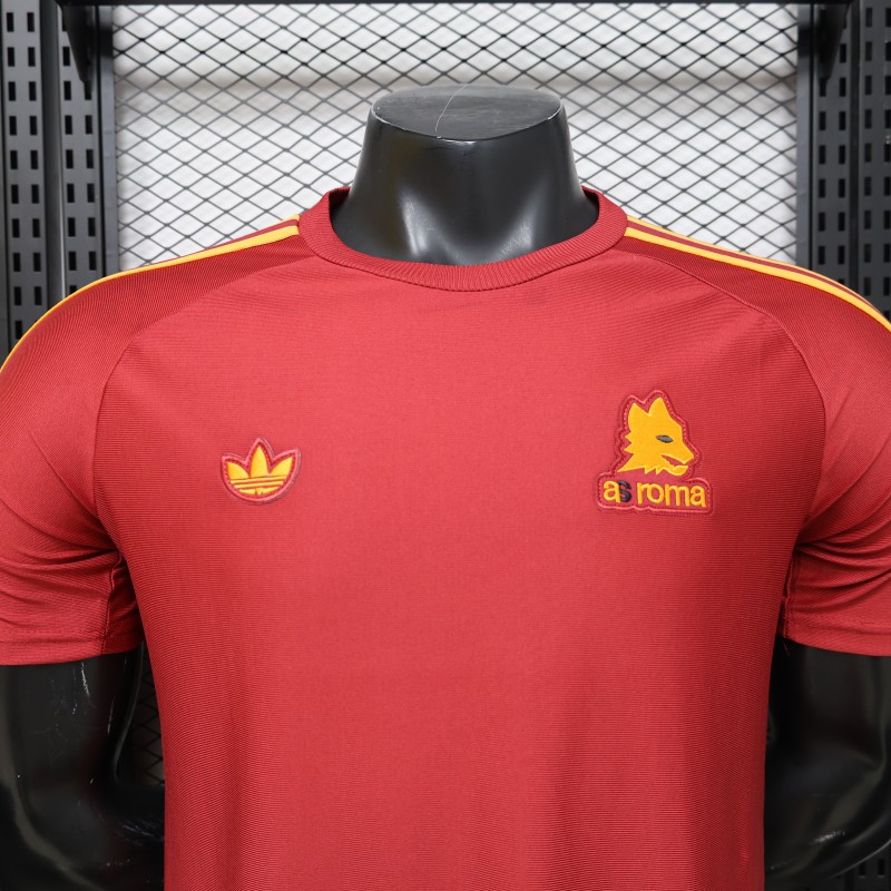 Player Version 2026 AS Roma x Adidas Originals Retro Deep Red Home Jersey