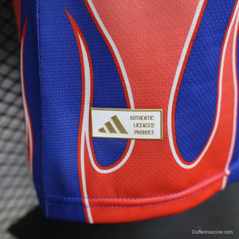 Player Version 2026 Japan Blue with Red Flame Graphic Home Special Edition Jersey