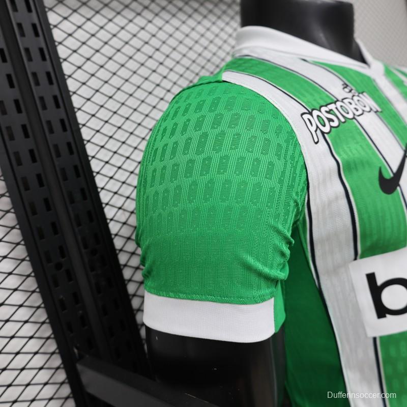 Player Version 26/27 Atlético Nacional Green & White with Vertical Stripe Home Jersey