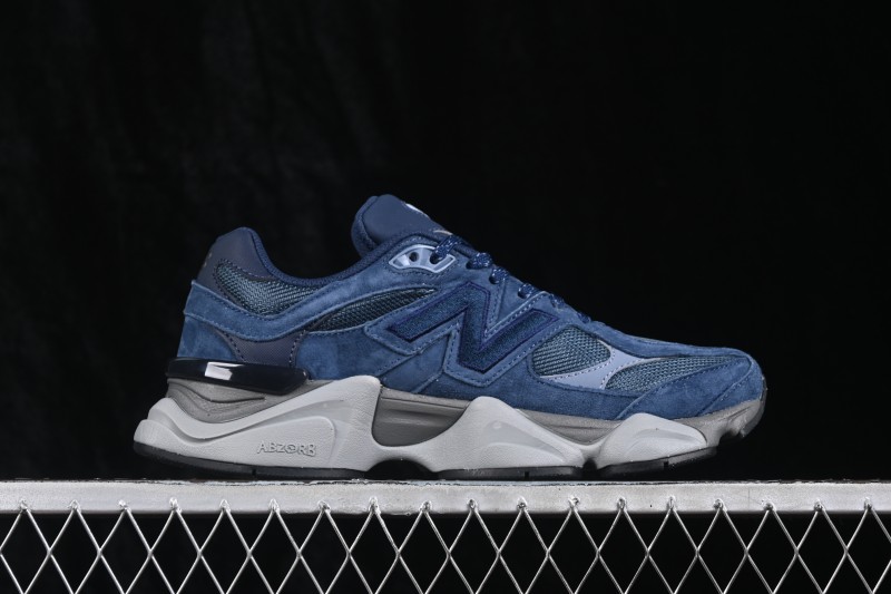 New Balance 9060 Retro Running Shoes with ABZORB Cushioning and Suede Overlays - U906023D