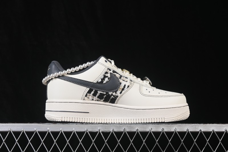 Nike Air Force 1 '07 Low Foggy Pearl Hand-Painted Graffiti Low-Top Casual Skate Shoes - FJ7740-071