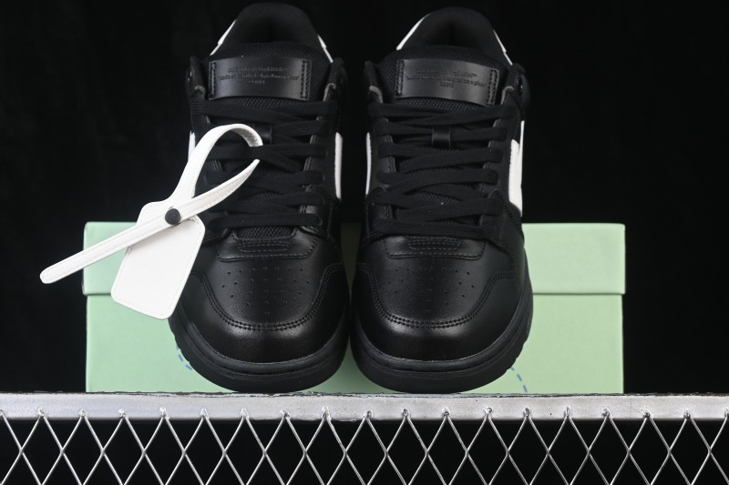 Off-White Out of Office Low-Top Fashion Skate Shoes Black White