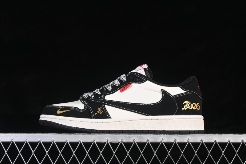 Nike Air Jordan 1 Low Retro Basketball Shoes with Black and White Panda Colorway Premium Custom Craftsmanship - MZ9588-823