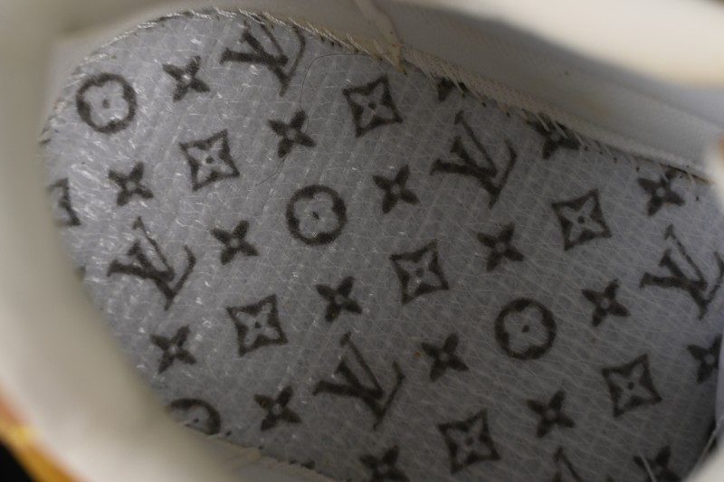 Louis Vuitton Tilted Sneakers Low-Top Casual Shoes in Calf Leather with LV Accent - Cognac