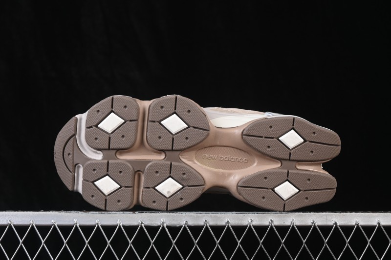 New Balance 9060 Retro Running Shoes with Mesh and Suede Upper - U9060ERM