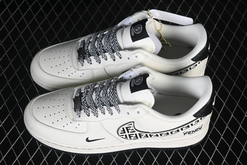Nike Air Force 1 '07 Low Fendi-Inspired Cream Marble Casual Sneakers - XY9025-020