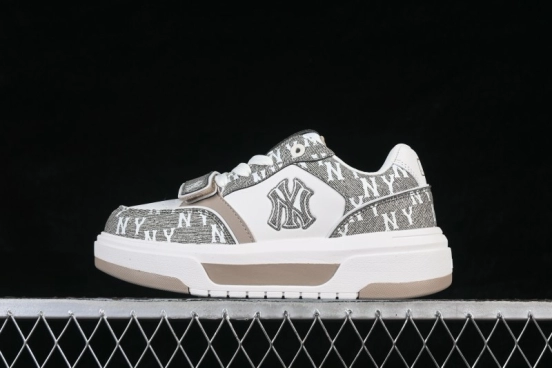 NY MLB Chunky Liner Pocket Monogram High-Top Casual Running Shoes with Elevated Sole - 3ASXM026N50BGS