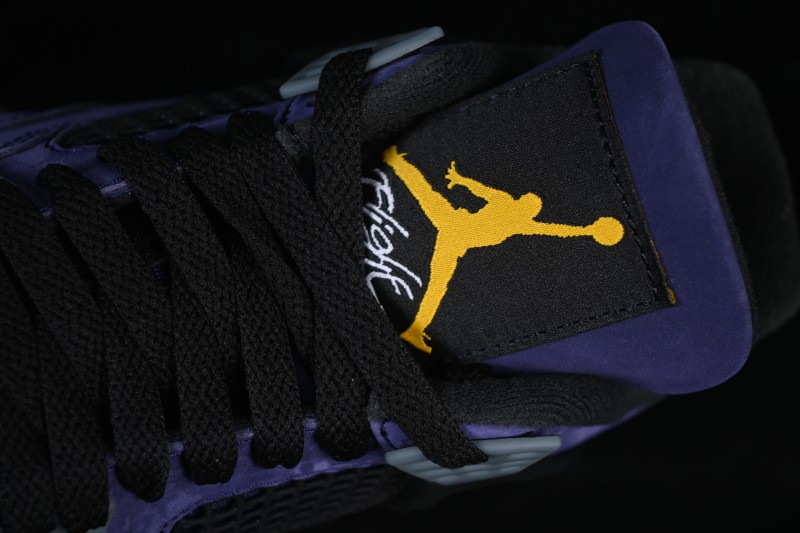 Nike Air Jordan 4 Retro OG 'Lakers' Basketball Shoes with Premium Leather and Iconic Design - FV5029-500