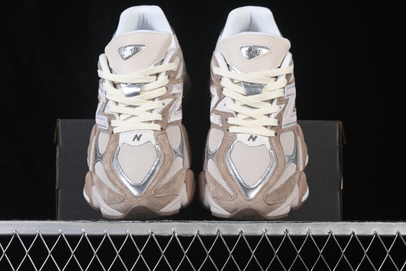 New Balance 9060 Retro Running Shoes with Mesh and Suede Upper - U9060ERM