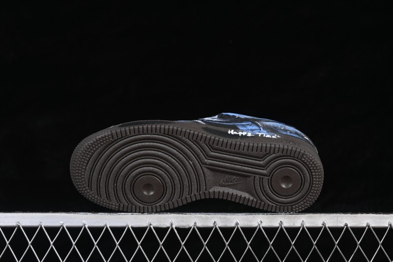 Nike Air Force 1 '07 Low Night Spark Hand-Painted Sneakers with Starry Gradient Design - DO6730-101