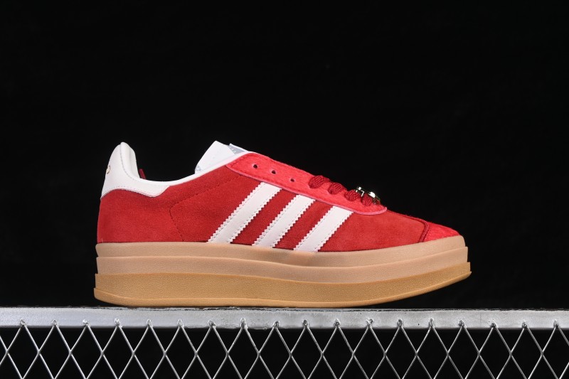 Adidas Originals Gazelle Bold Retro Skateboarding Shoes with Thick Sole and Anti-Slip Low-Top Design - KJ4293