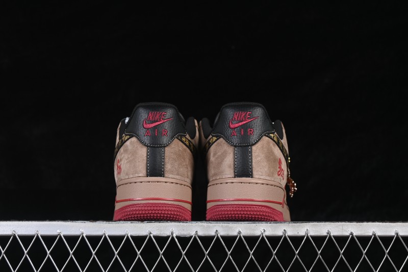Nike Air Force 1 '07 Low Chinese New Year Limited Edition Red Suede Casual Sneakers - XD0028-009