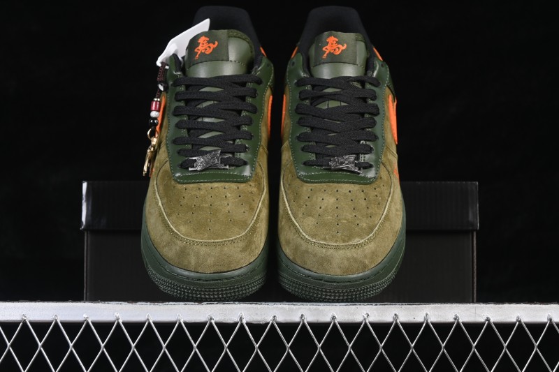 Nike Air Force 1 '07 Low Year of the Horse Edition Military Green with Orange Star Casual Skateboarding Shoes - XY9025-010