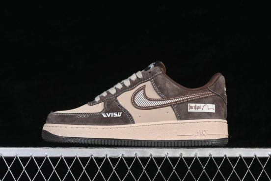 Nike Air Force 1 '07 Low Casual Sneakers in Brown and Light Khaki - KL1688-001