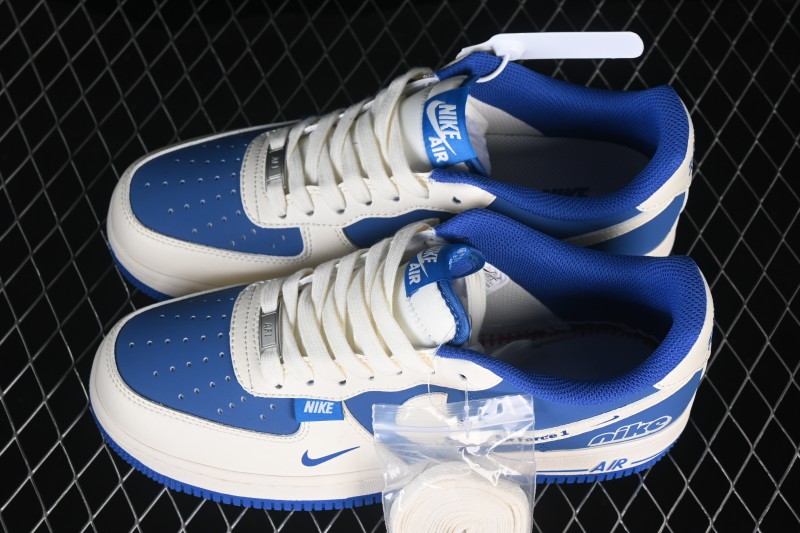 Nike Air Force 1 '07 Low Skateboarding Shoes with White and Blue Colorway - XD9314-612