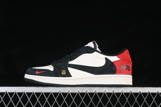 Nike Air Jordan 1 Low Retro Basketball Shoes with Premium Leather and Custom Detailing - MZ9588-826