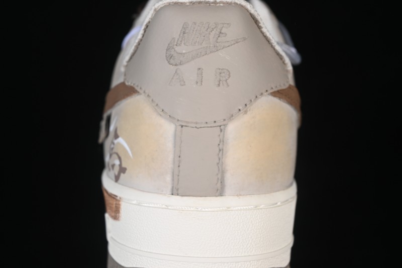 Nike Air Force 1 '07 Low Hand-Painted Armored Steed Vintage Skateboarding Shoes - DB3301-818