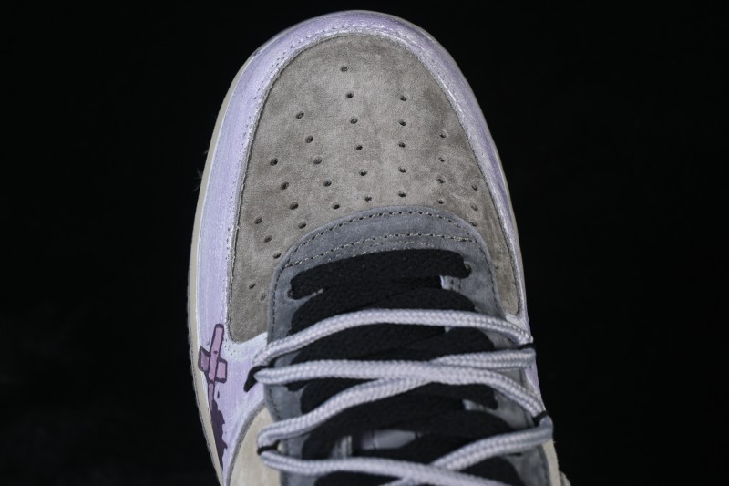Nike Air Force 1 '07 Low Hand-Painted Band-Aid Sneakers with Retro Distressed Leather - YD2425-066