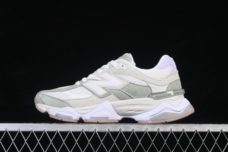 New Balance 9060 Retro Running Shoes with ABZORB Cushioning and Suede Overlays - U9060AUC