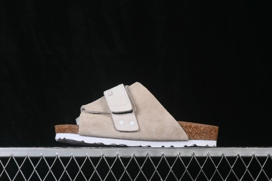 Birkenstock Suede Shearling Sandals with Cork Latex Footbed and EVA Outsole - 1015572