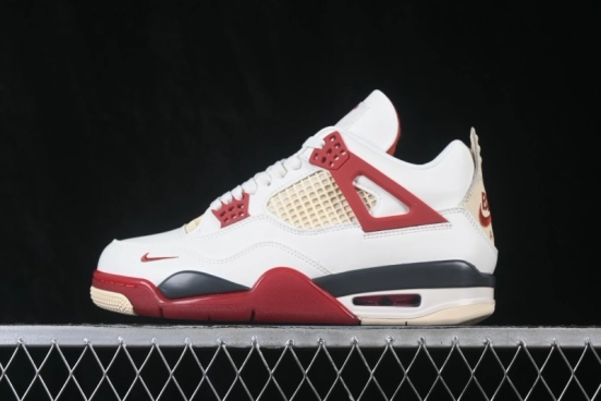 Air Jordan 4 Retro Nigel Sylvester Brick After Brick White Red - IQ8055-100