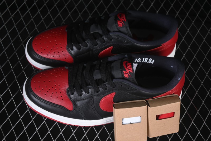 Nike Air Jordan 1 Low Banned Black Red Low Top Cultural Casual Skateboard Shoes - IW6276-001